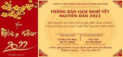 THÔNG BÁO LỊCH NGHỈ TẾT NGUYÊN ĐÁN 2022