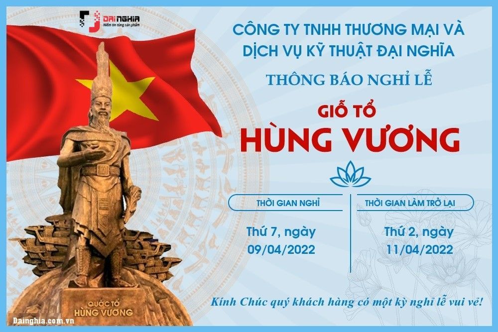 Thông báo lịch nghỉ lễ giỗ tổ Hùng Vương