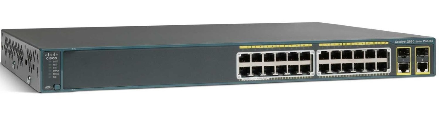 Thiết bị chia mạng Cisco WS-C2960+24PC-S (combo)