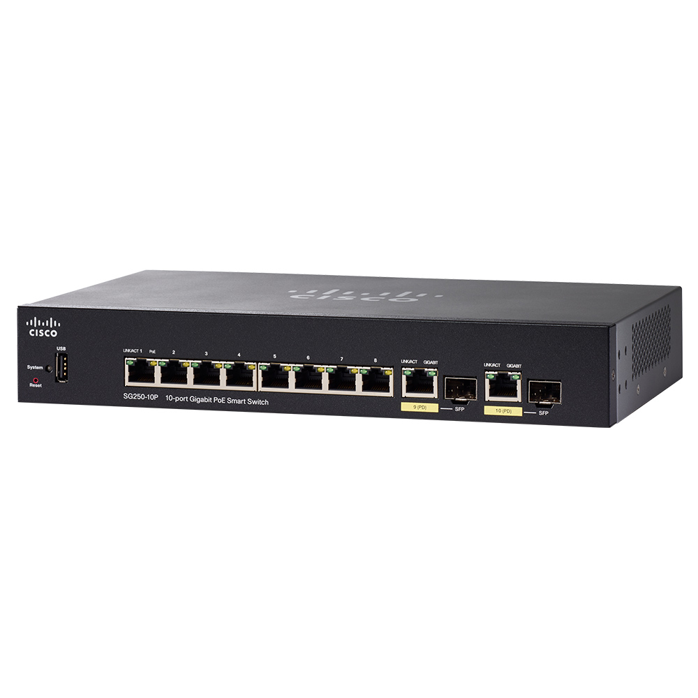 Thiết bị chia mạng Cisco SG250-10P-K9-EU POE