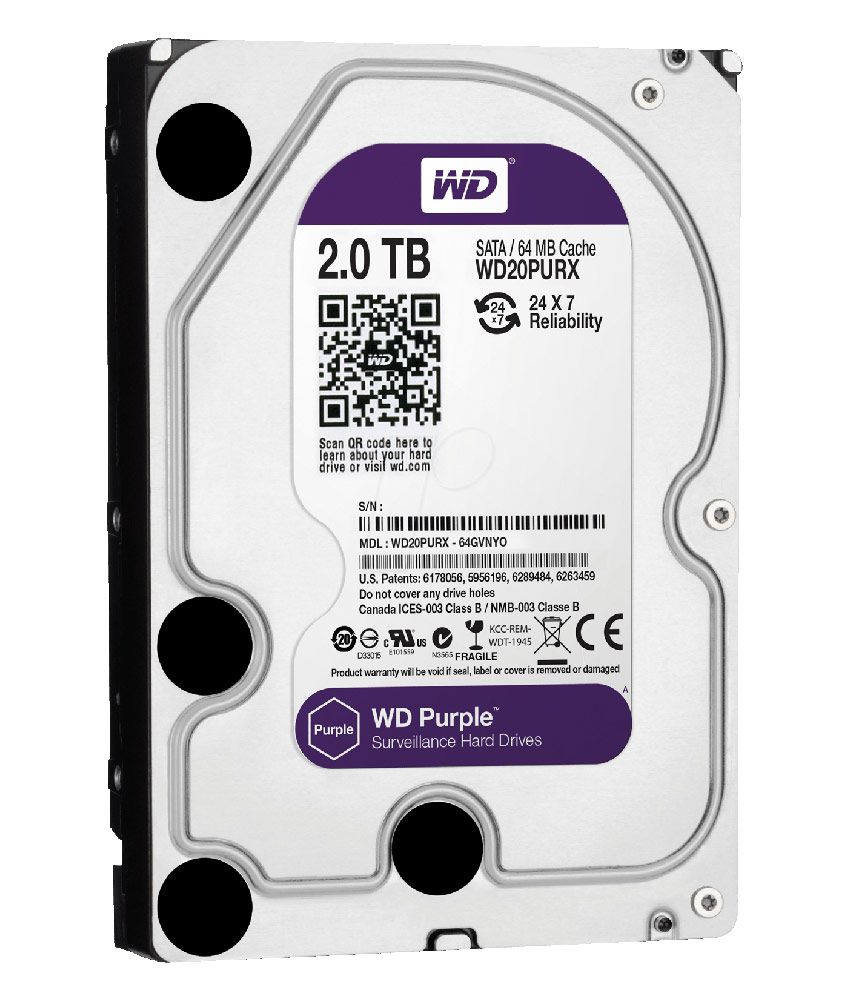 Ổ cứng HDD Western 2TB Purple 64Mb cache WD20PURX