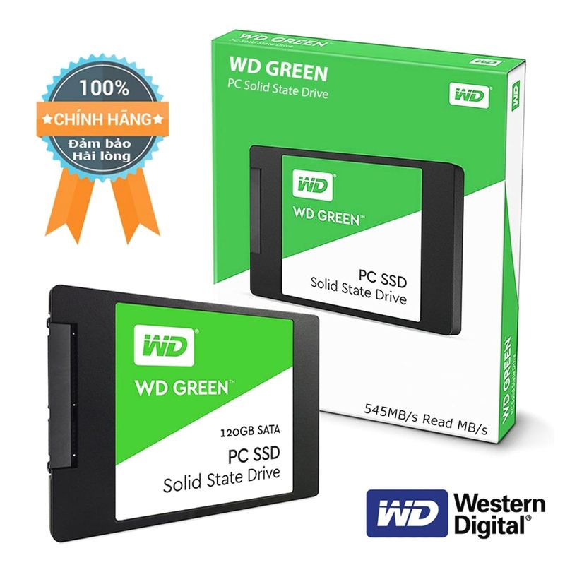 Ổ cứng SSD Western 120GB Sata 3 Green (WDS120G1G0A)