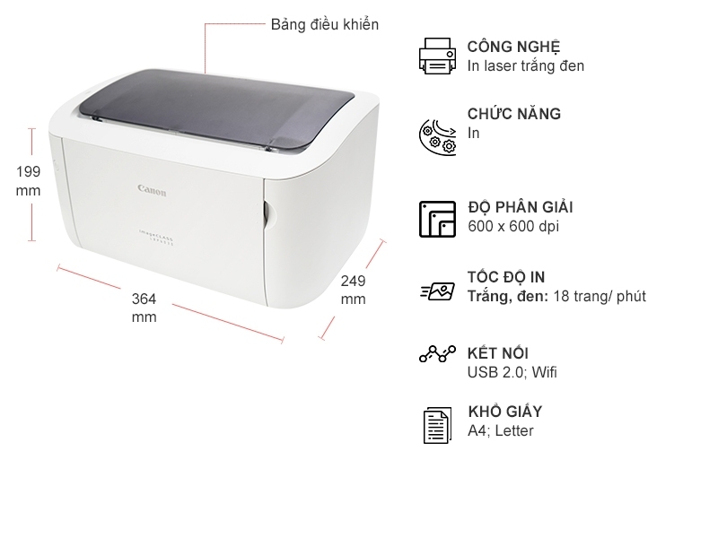 Máy in laser đen trắng canon 6030w