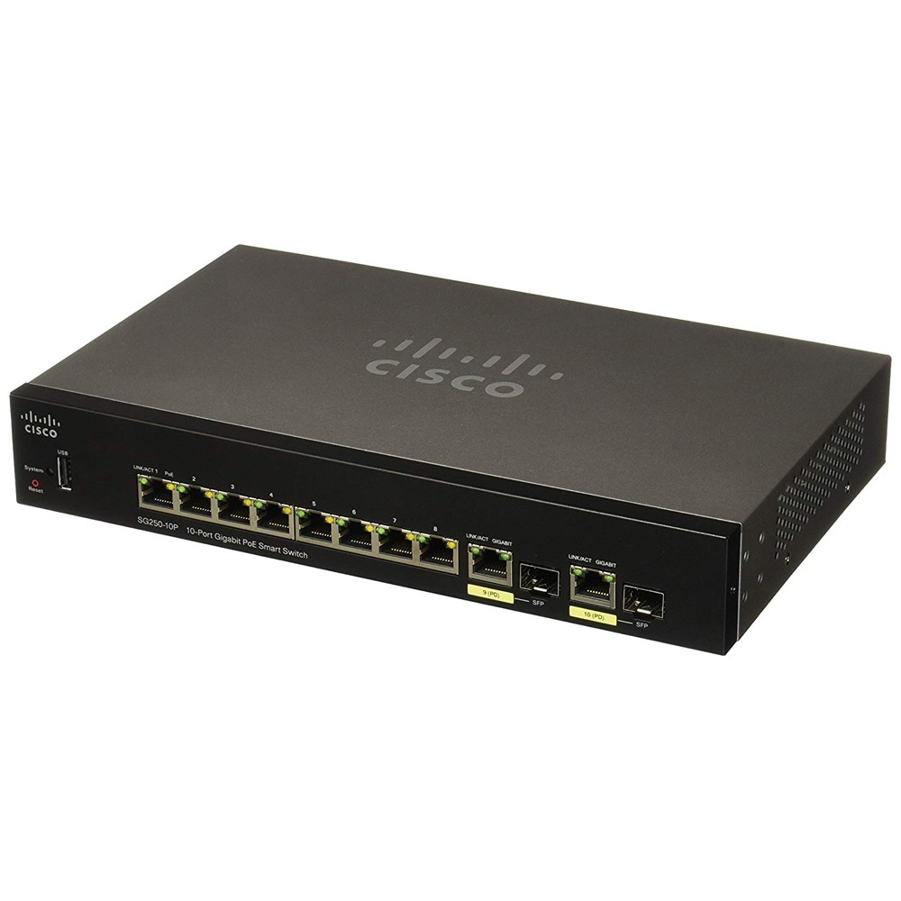 Thiết bị chia mạng Cisco SG250-10P-K9-EU POE