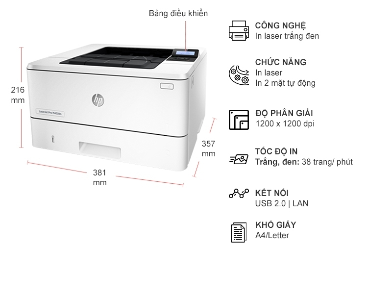 Máy in HP LaserJet Pro M402DN