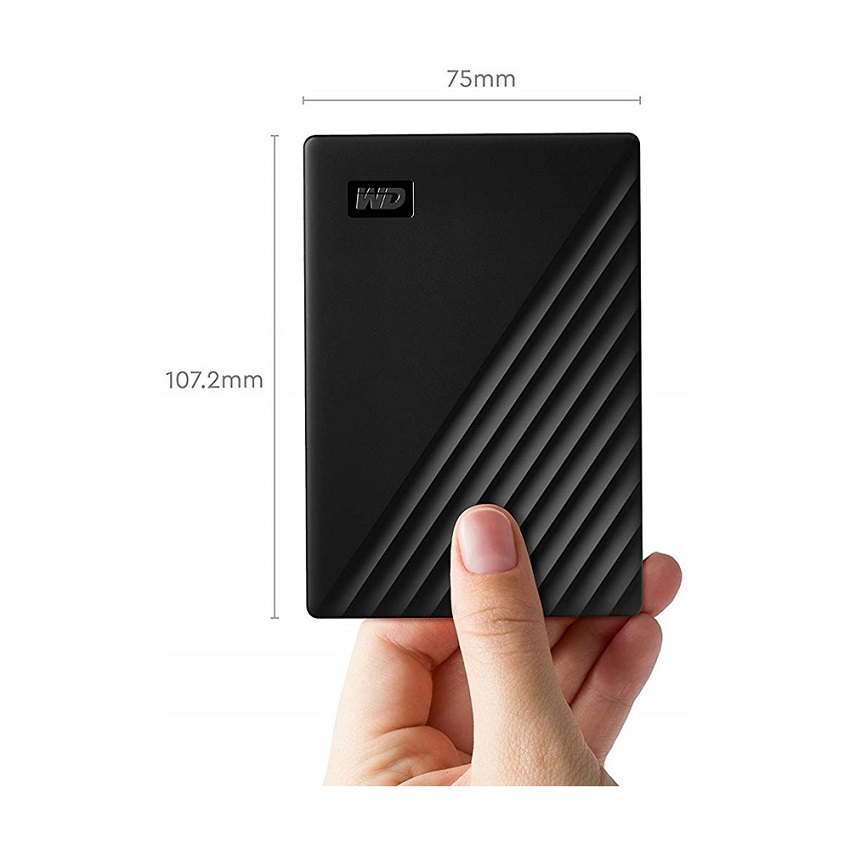 Ổ cứng gắn ngoài 2.5" 2TB WD My Passport WDBYVG0020BBK-WESN USB 3.2 màu đen