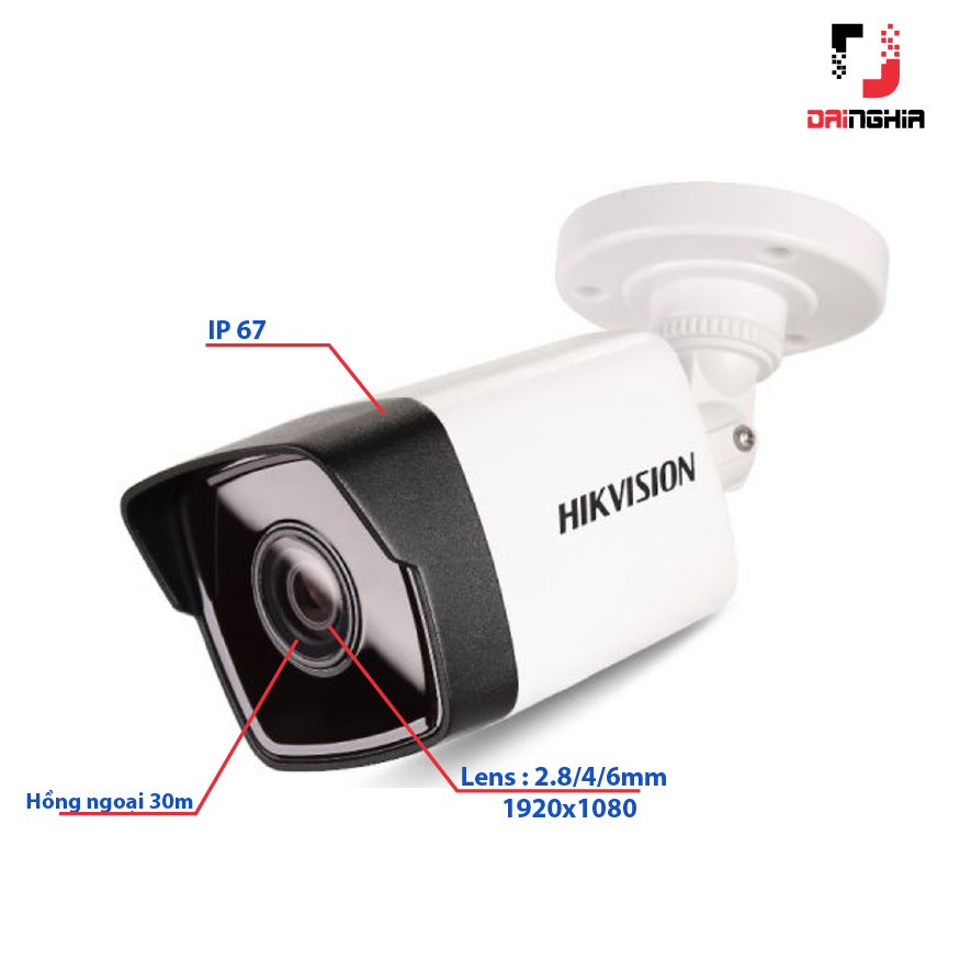 Camera IP Hikvision DS - 2CD1023G0E - I