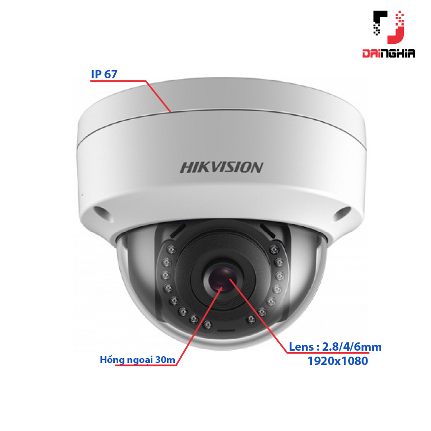 Camera Hikvision 2MP DS - 2CD1123G0E – I