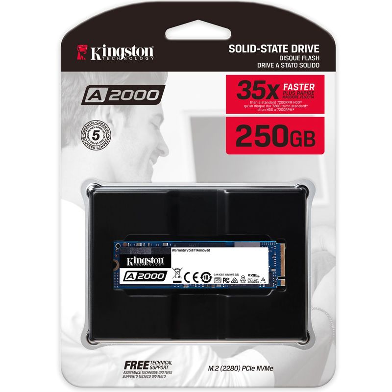 Ổ SSD Kingston SA2000M8 250Gb PCIe NVMe Gen3 M2.2280