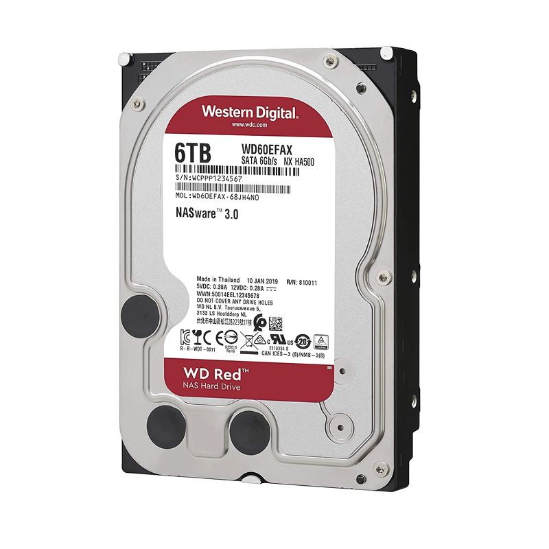 Ổ cứng HDD WD RED 6TB 256MB Cache 5400RPM (WD60EFAX)