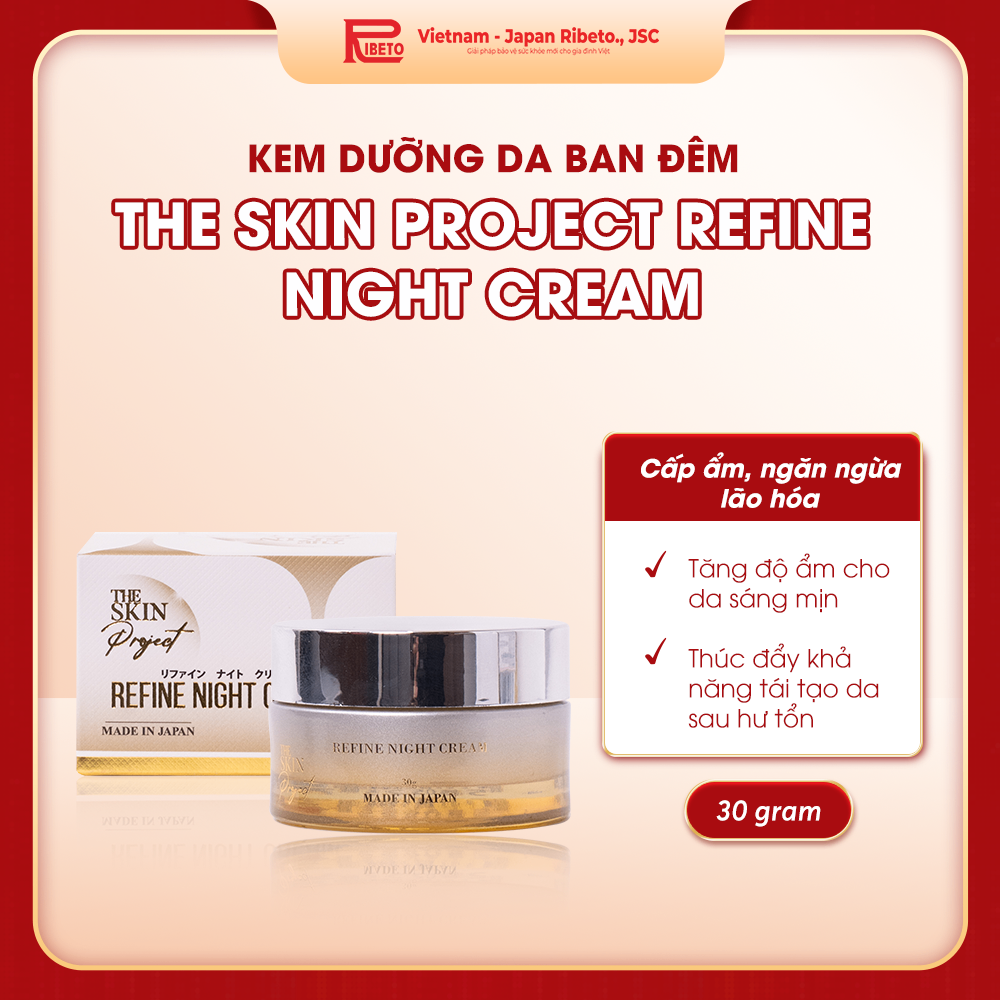 Kem dưỡng da ban đêm THE SKIN PROJECT REFINE NIGHT CREAM 30 gram