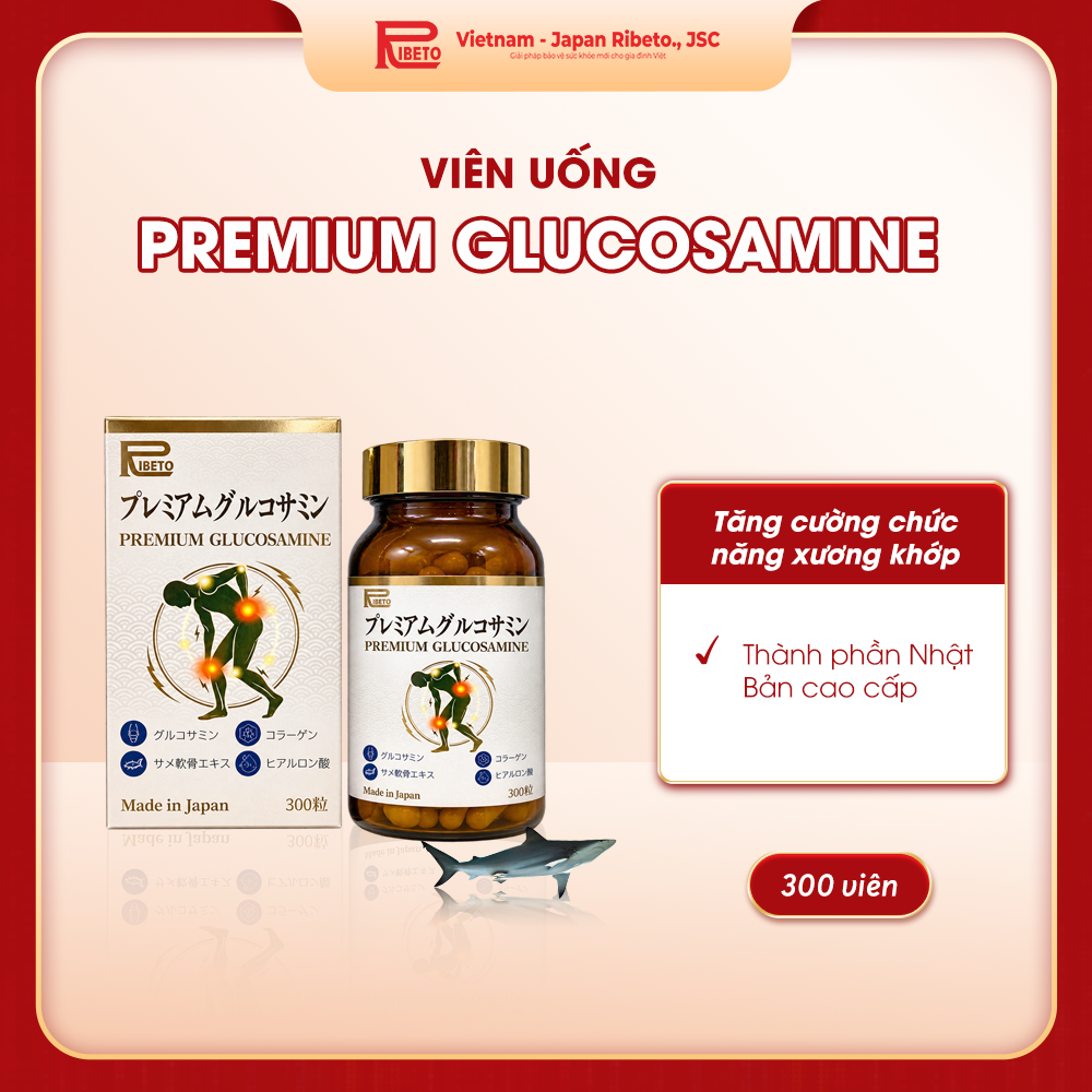 Thực phẩm bảo vế sức khỏe Premium Glucosamine (300 viên) - Hỗ trợ xương khớp - Giúp tăng cường sức khỏe xương khớp