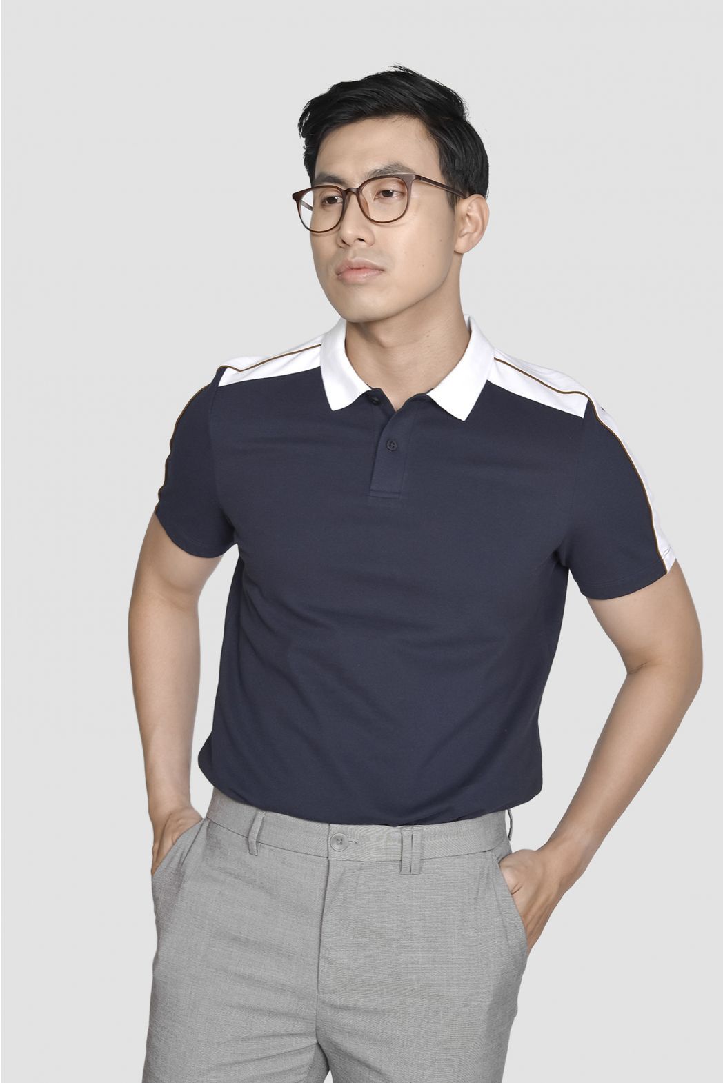 ÁO POLO PHỐI MÀU. FITTED FORM