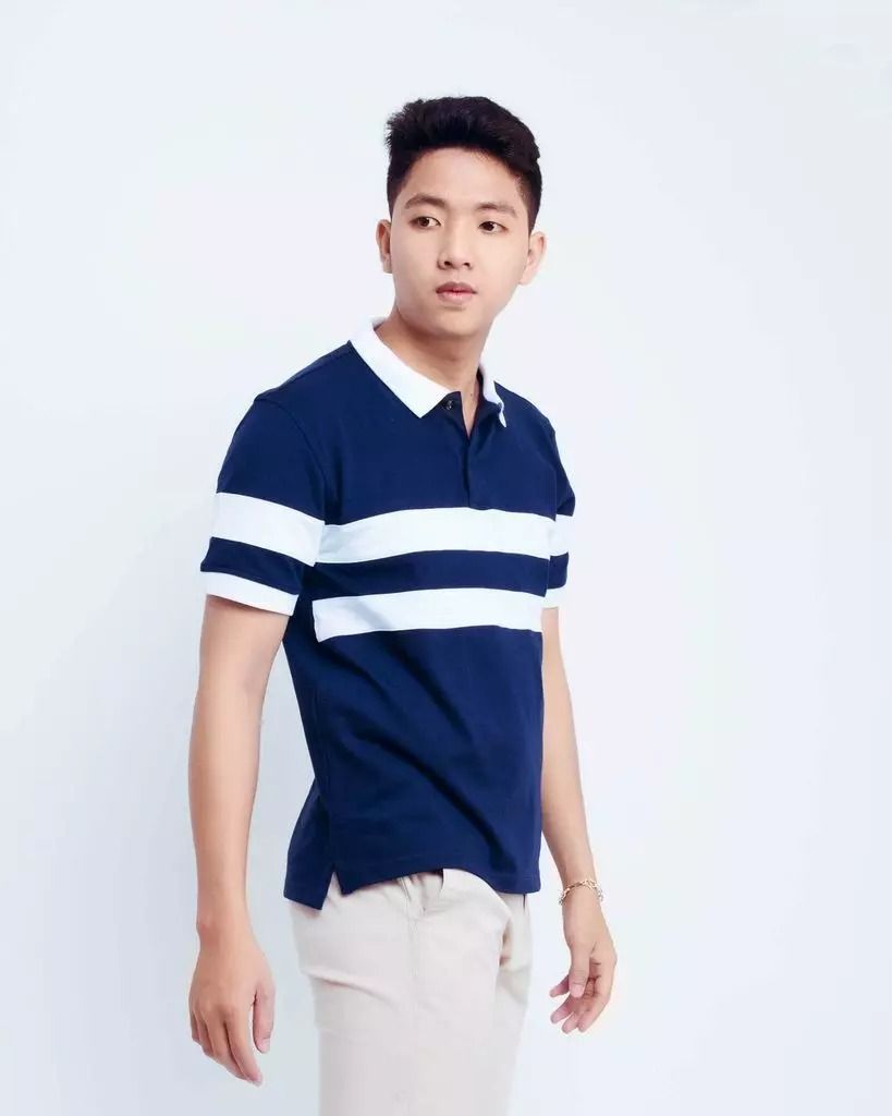 Áo Polo Kẻ 2 Sọc Ngang