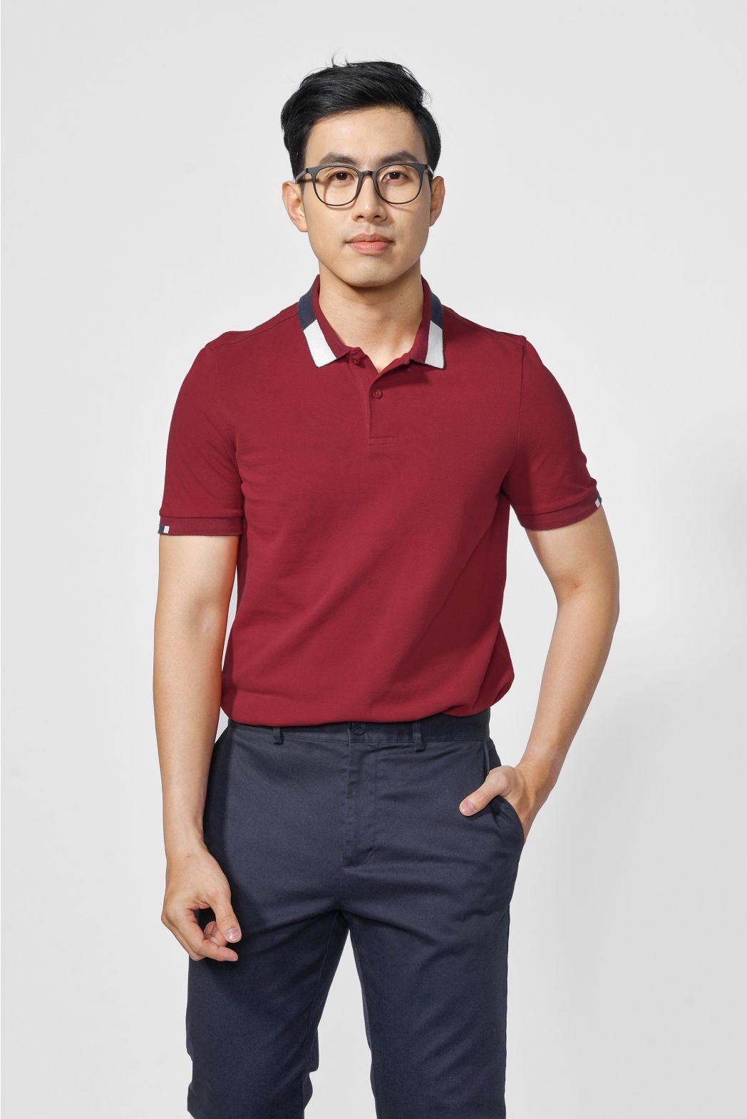 ÁO POLO CỔ ÁO PHỐI MÀU