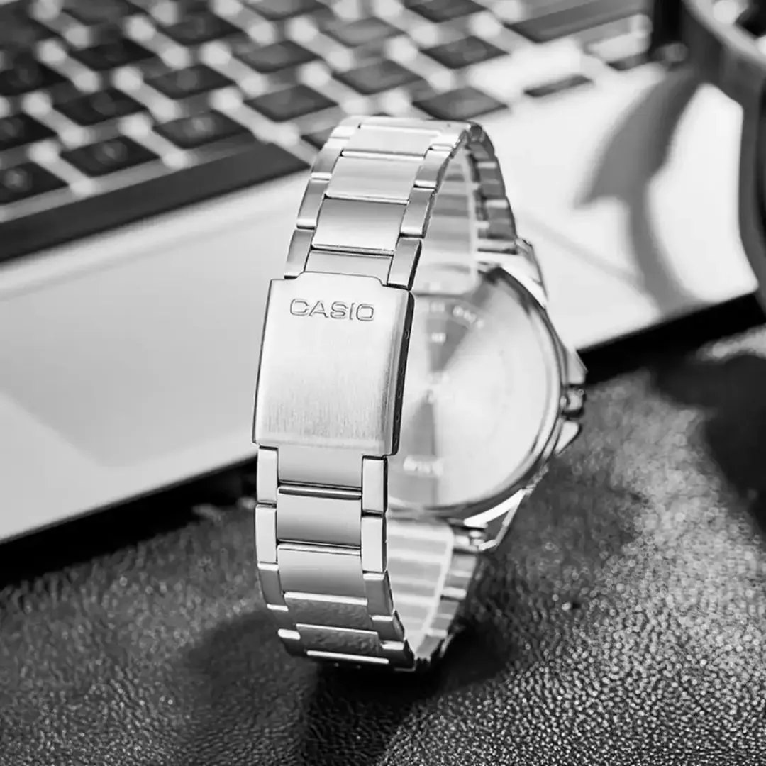 Đồng hồ đeo tay nam pin dây inox Casio MTP-VC01D-2E