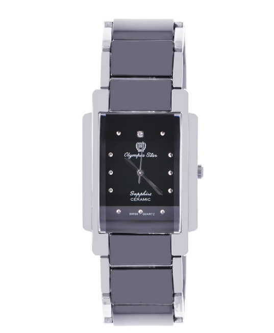 đồn hồ olympia Star, máy Thụy Sĩ, đá ceramic, vuông cong 58024mbs-dd sắc nét