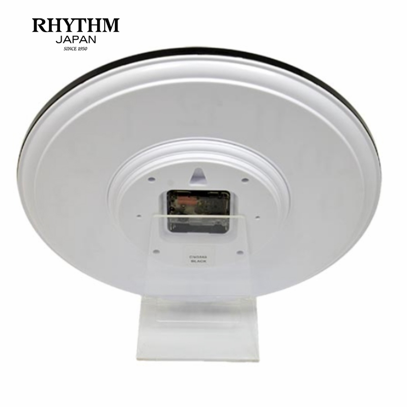 Đồng hồ Rhythm si đen, đơn giản, săc nét CMG580NR02