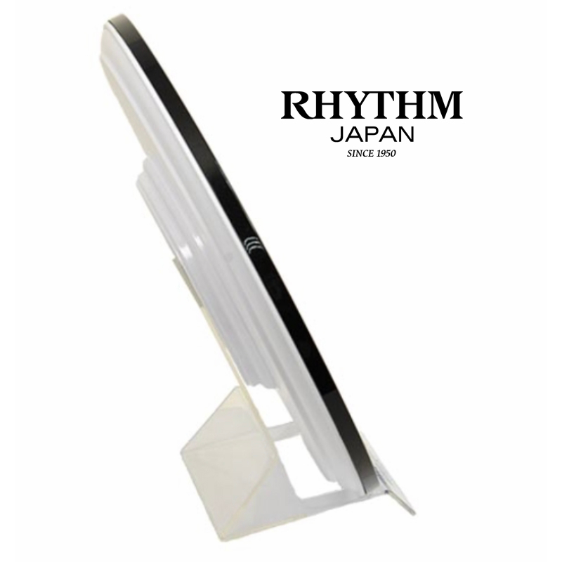 Đồng hồ Rhythm si đen, đơn giản, săc nét CMG580NR02