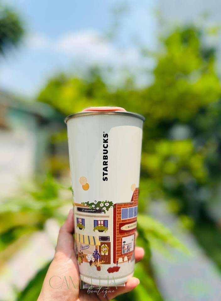 Ly Starbucks họa tiết City