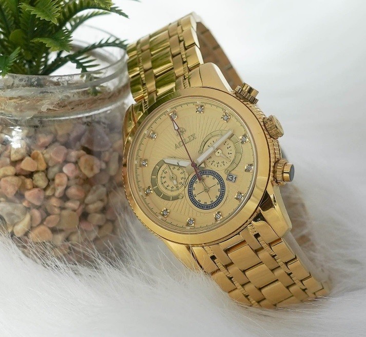 Đồng Hồ Dây Da Chronograph 6 Kim Aolixal-7049G Sapphire Chính Hãng