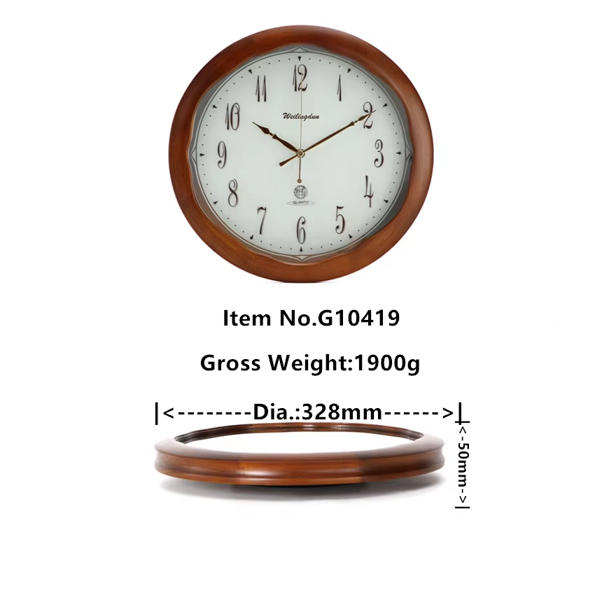 Đồng hồ treo tường gỗ. tinh tế sang trọng, máy Seiko G10419