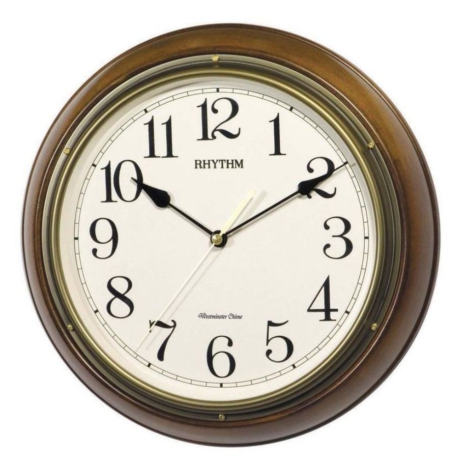 Đồng hồ treo tường Nhật Bản Rhythm CMH722CR06 - Gỗ