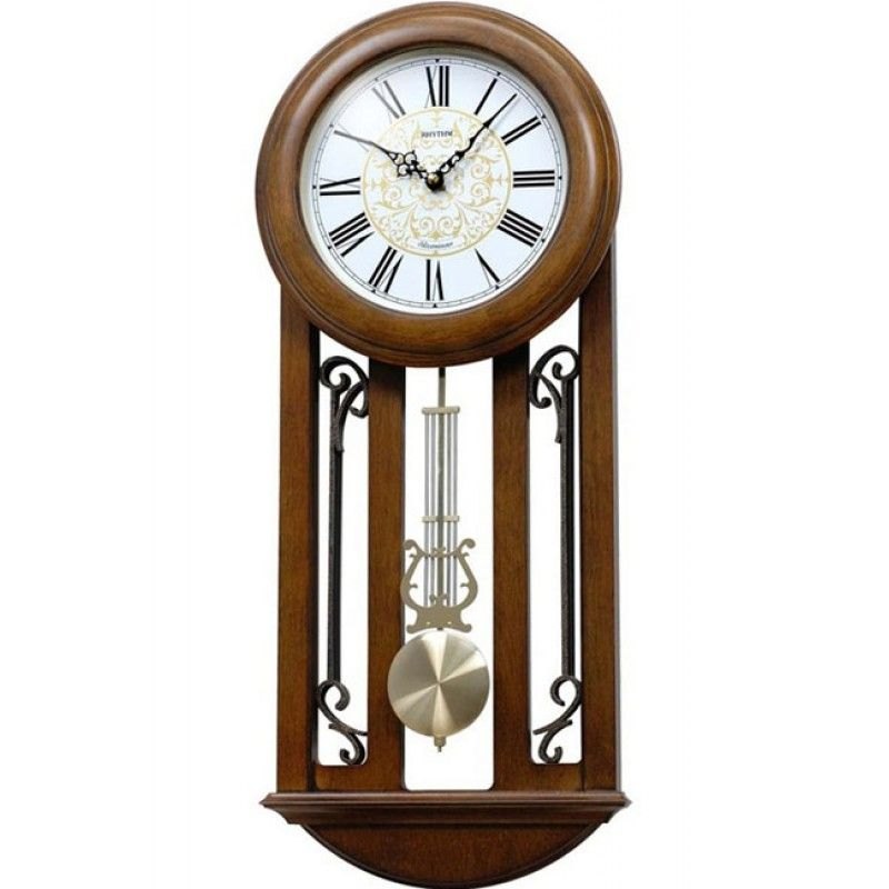 Đồng hồ treo tường Rhythm CMJ547NR06 Nhật Bản Hàng mới về - Vỏ Gỗ