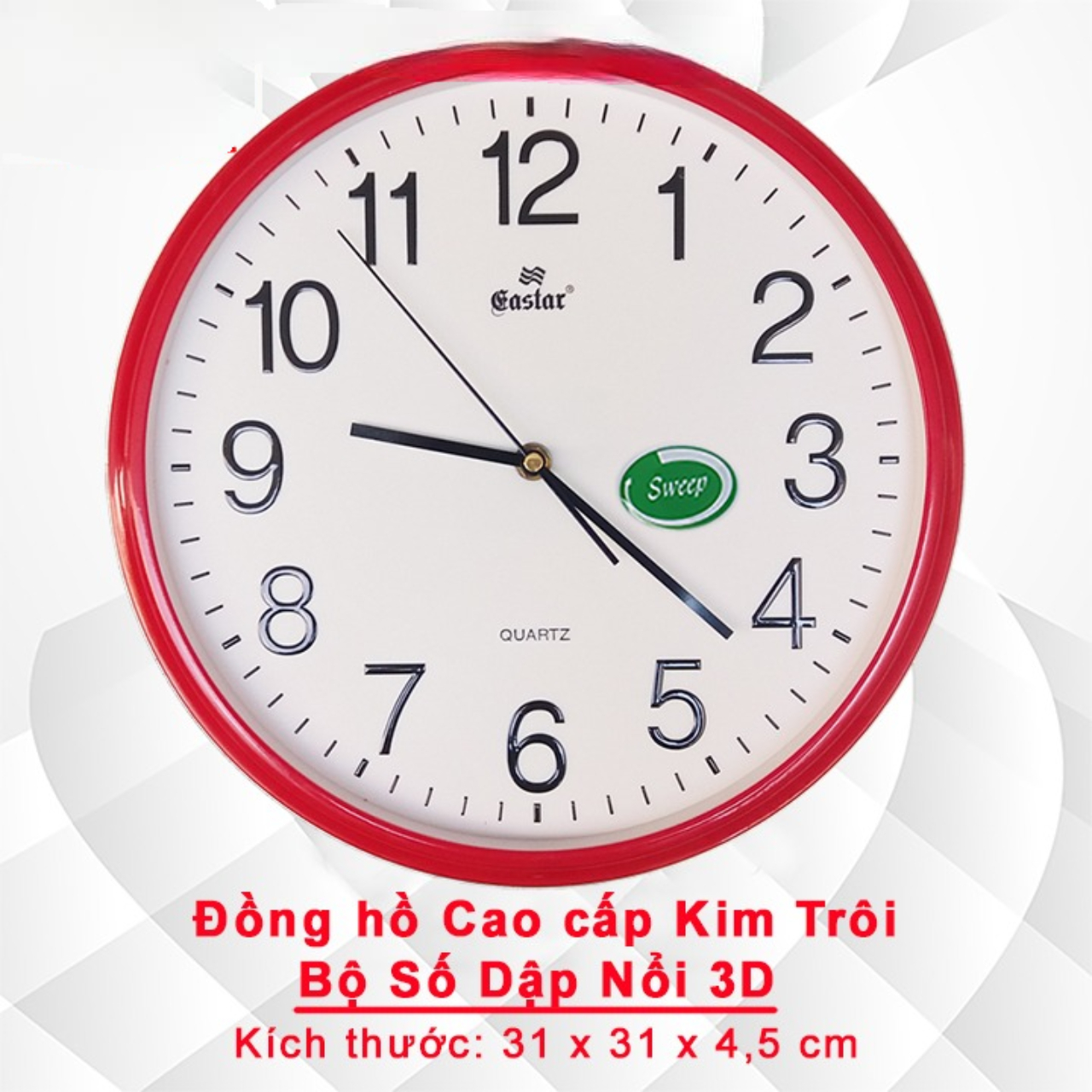 đồng hồ treo tường easter TRÒN CAO CẤP – MÁY KIM TRÔI - - (824H)