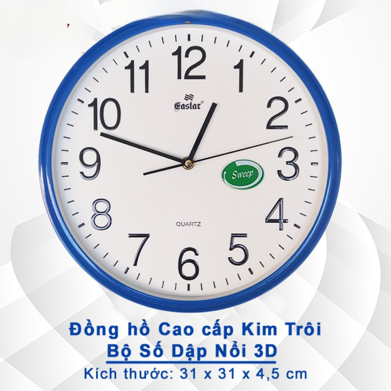 đồng hồ treo tường easter TRÒN CAO CẤP – MÁY KIM TRÔI - - (824F)