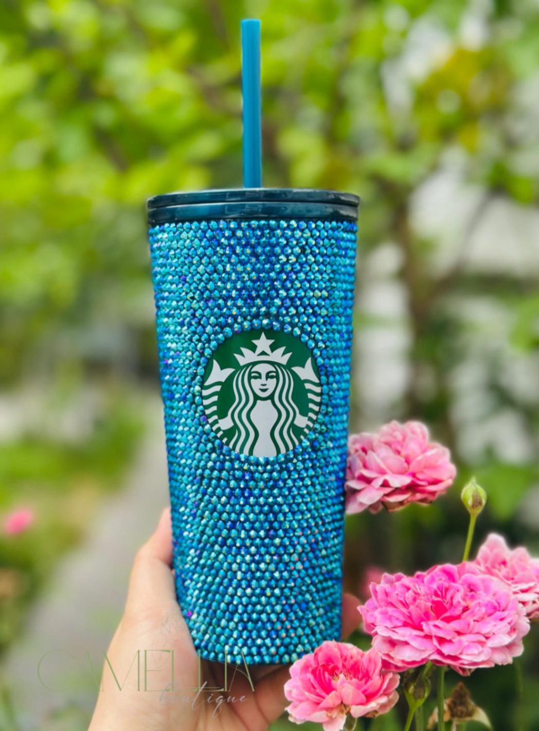 Ly Starbucks Thai 25th Blue Bling Rhinestone Tumbler Limited Edition