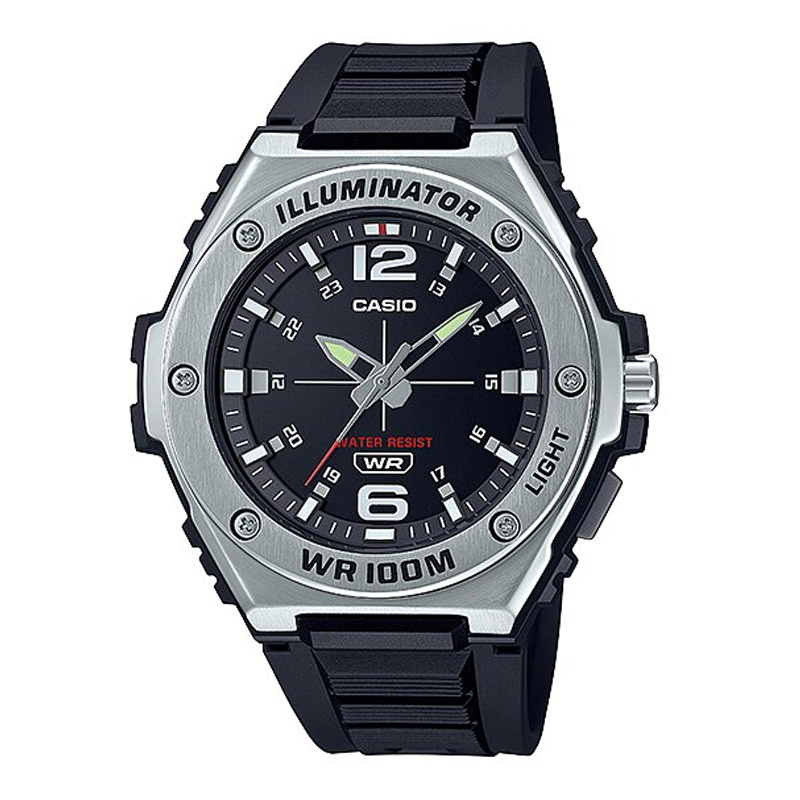 Đồng hồ Casio Nam Mặt Vuông Lớn 50mm, Chống Nước 100m – MWA-100H-1AVDF Chính Hãng
