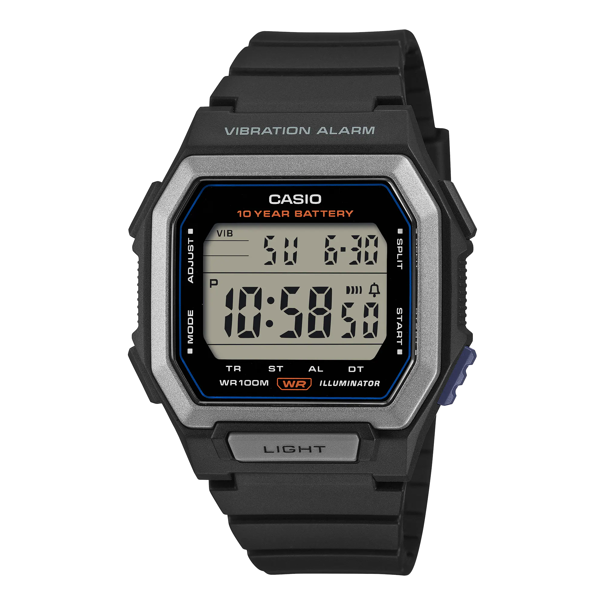 Đồng hồ Casio Nam Điện Tử Pin 10 Năm, Chống Nước 100m – W-738H-1AVDF Chính Hãng