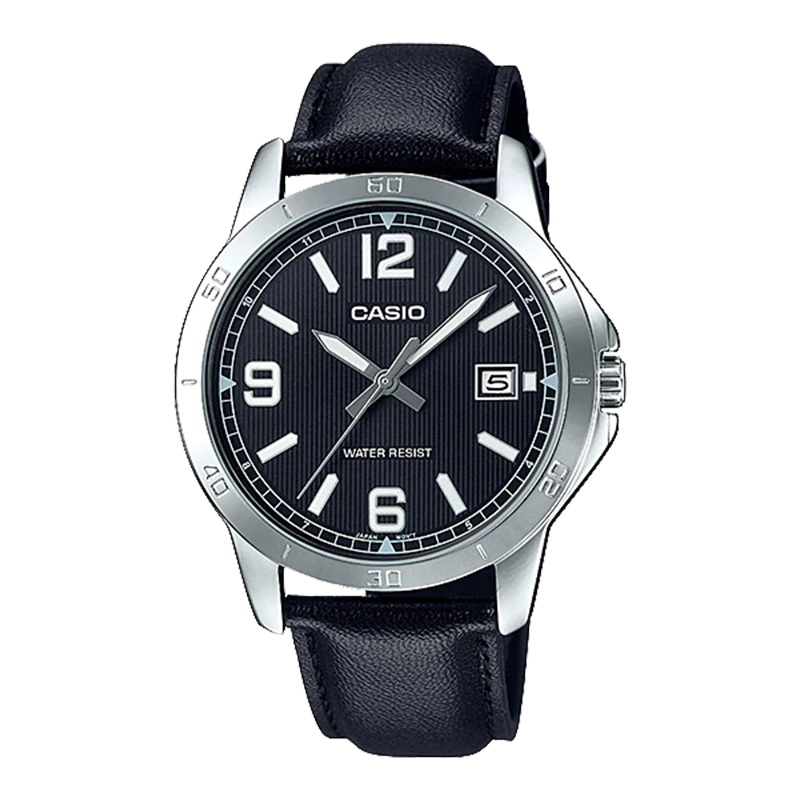 Đồng hồ Casio Nam Dây Da Mặt Xanh Mỏng 8.3mm – MTP-V004L-1BUDF Chính Hãng