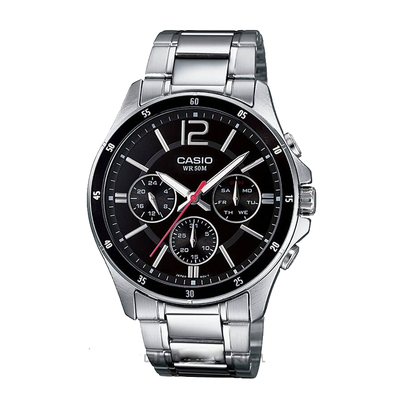 Đồng hồ Casio Nam Mặt Lớn 43.5mm Phủ Ion, Chống Nước 50m – MTP-1374D-1AVDF Chính Hãng