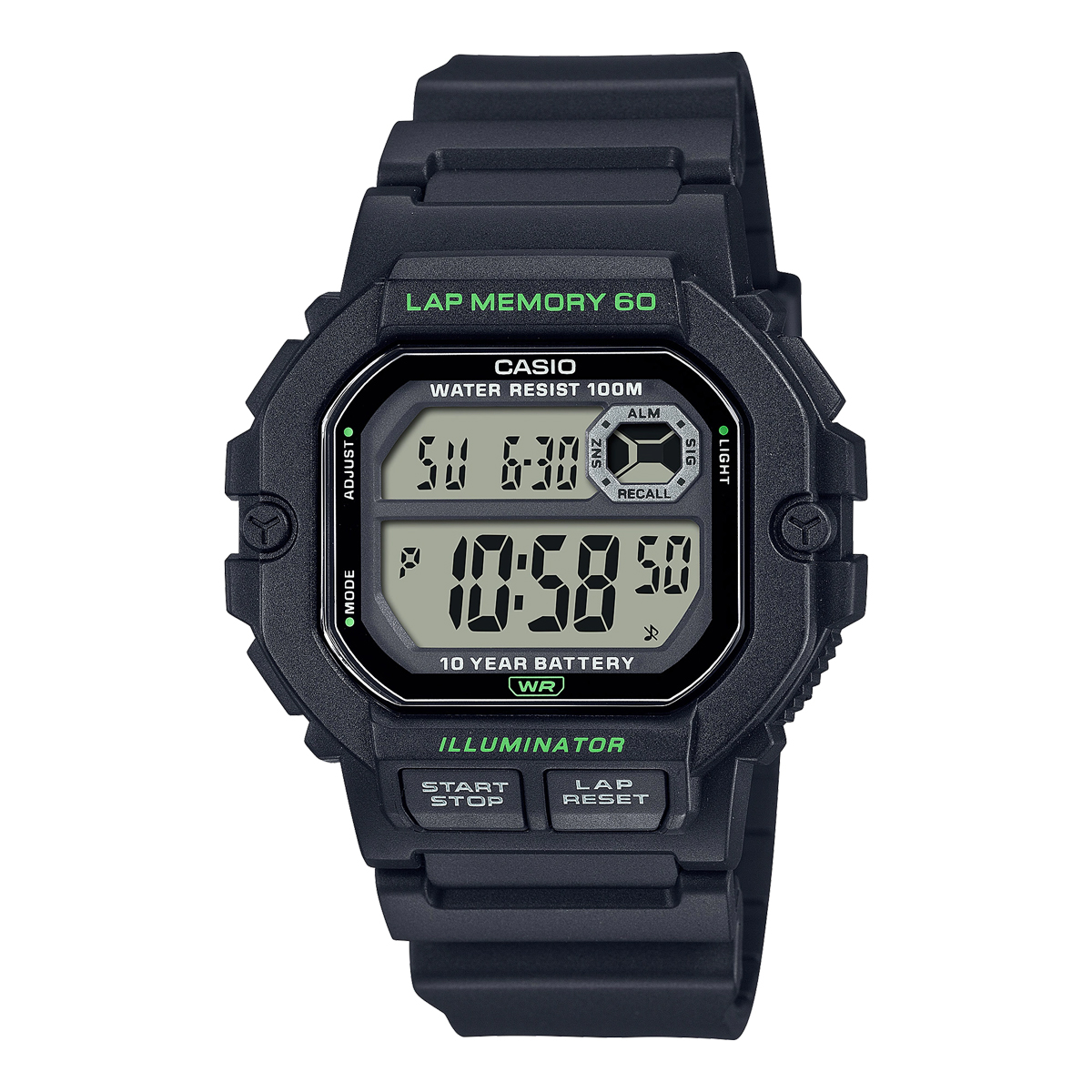 Đồng hồ Casio Nam Điện Tử Pin 10 Năm, Chống Nước 100m – WS-1400H-1AVDF Chính Hãng