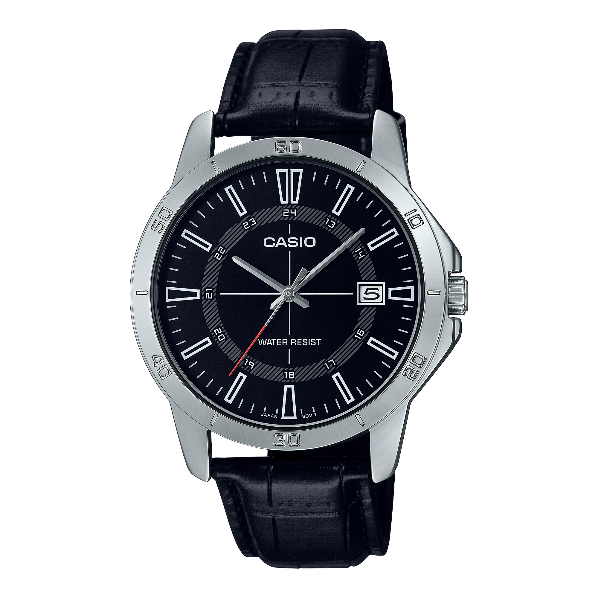 Đồng hồ Casio Nam Dây Da Mặt Đen Mỏng 8.3mm – MTP-V004L-1CUDF Chính Hãng