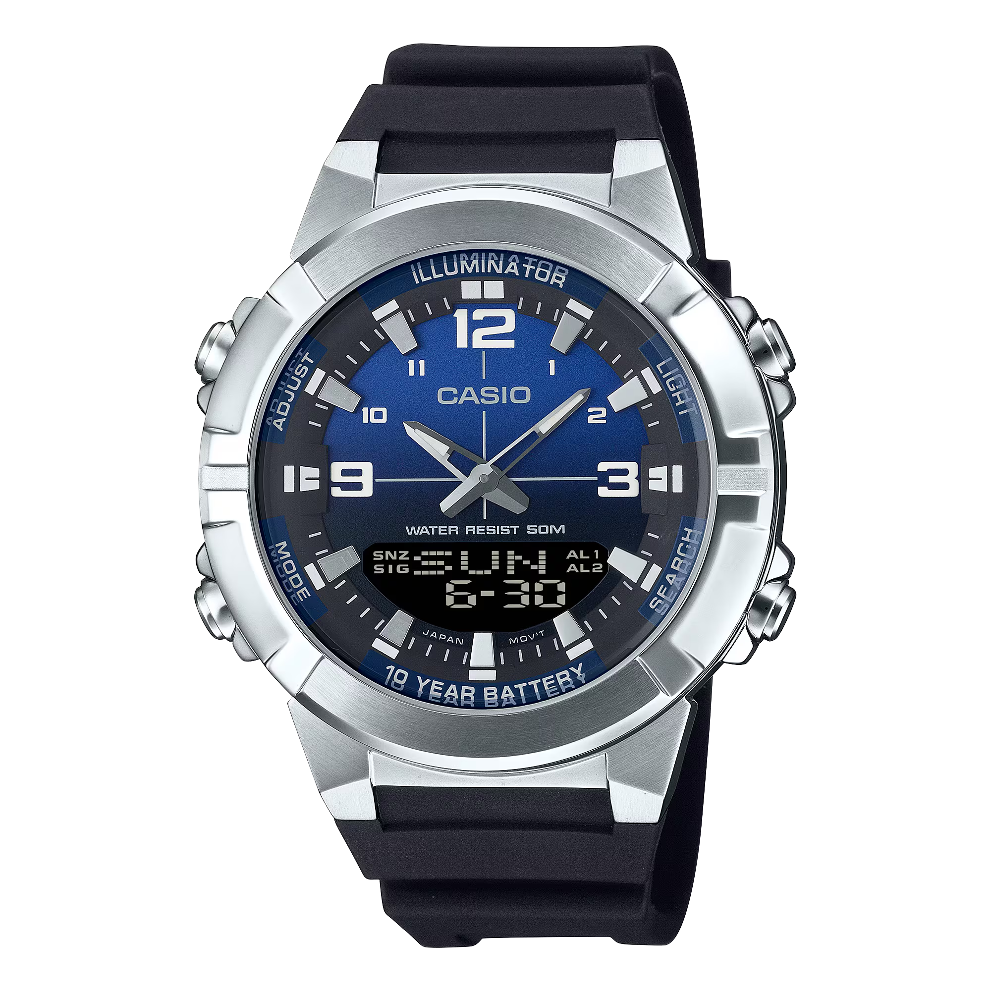 Đồng hồ Casio Nam AMW-870A-2AVDF Kim & Số Kết Hợp Dây Nhựa - Chính Hãng, Bảo Hành tại Thủ Đức