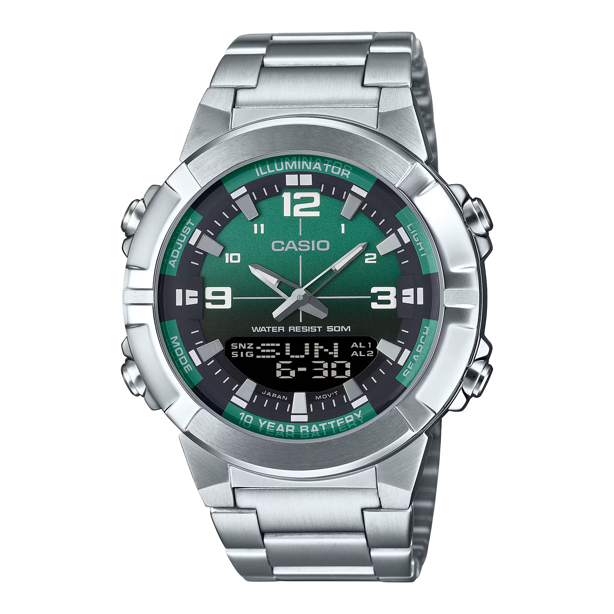 Đồng hồ Casio Nam AMW-870DA-3AVDF Kim & Số Kết Hợp Dây Inox - Chính Hãng tại Thủ Đức