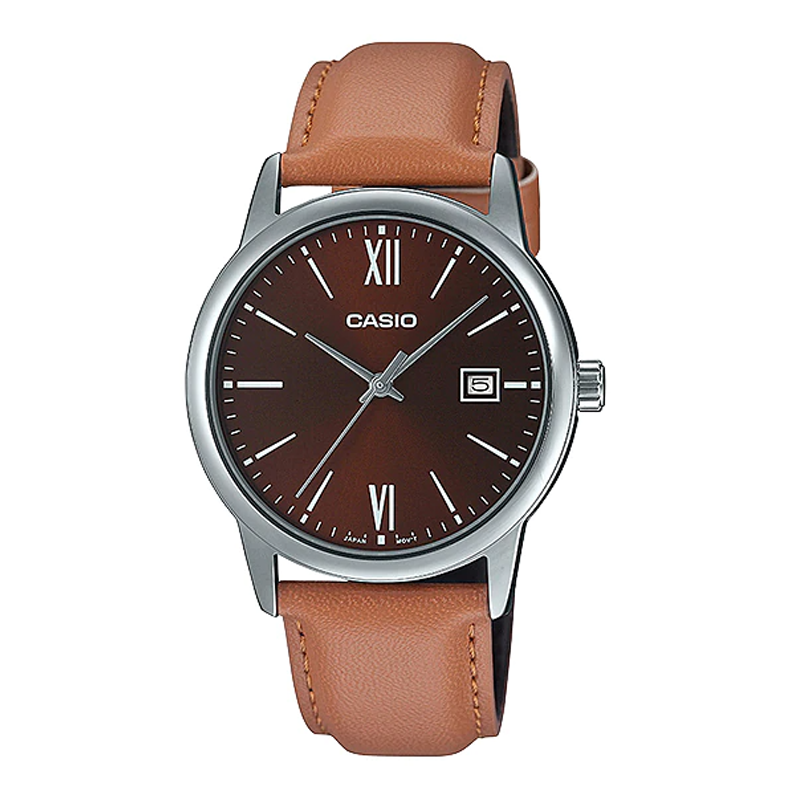 Đồng hồ Casio Nam MTP-V002L-5B3UDF Dây Da Mặt Tròn Đi Làm Đi Tiệc - Chính Hãng tại Thủ Đức