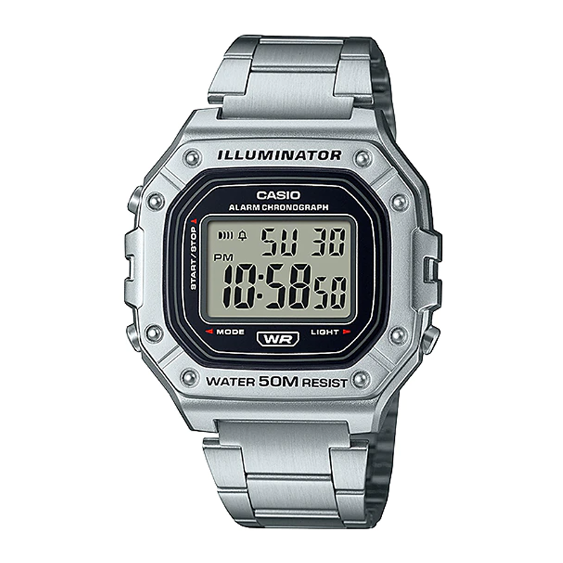 Đồng hồ Casio Nam W-218HD-1AVDF Điện Tử Dây Kim Loại Có Đèn Nền - Chính Hãng tại Thủ Đức