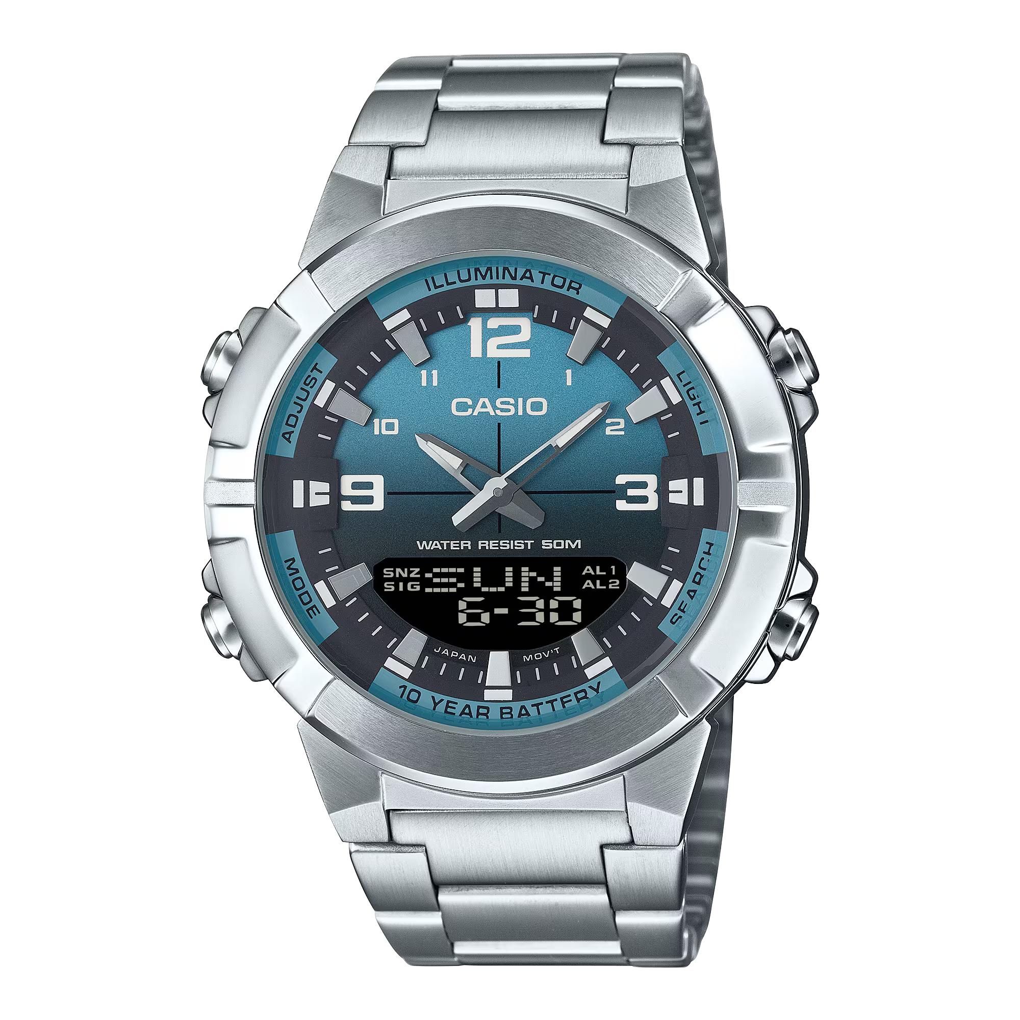 Đồng hồ Casio Nam AMW-870DA-2A2VDF Kim & Số Kết Hợp Dây Inox - Chính Hãng tại Thủ Đức