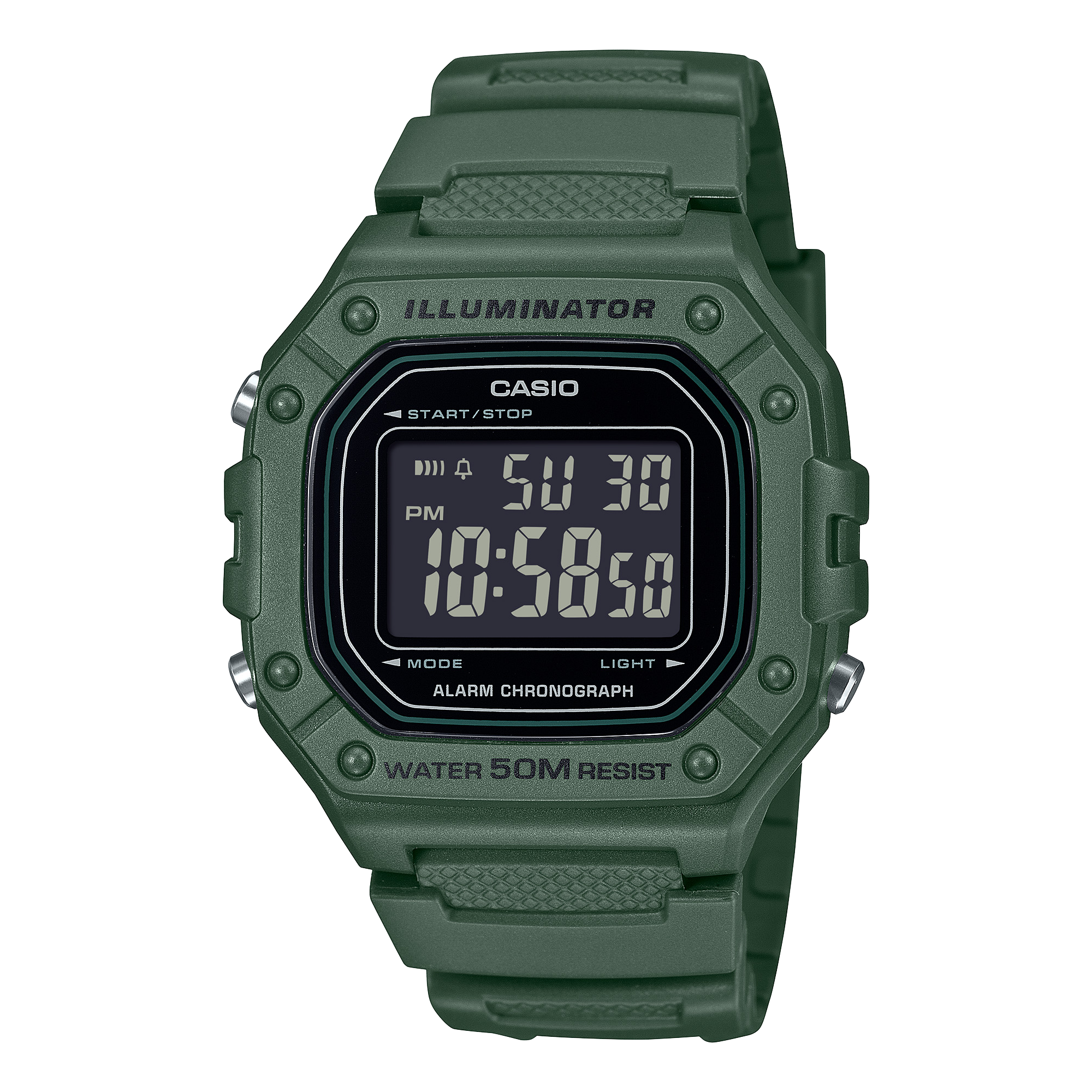 Đồng hồ Casio Nam W-218H-3BVDF Điện Tử Dây Nhựa Siêu Nhẹ Mỏng Gọn - Chính Hãng tại Chợ Thủ Đức