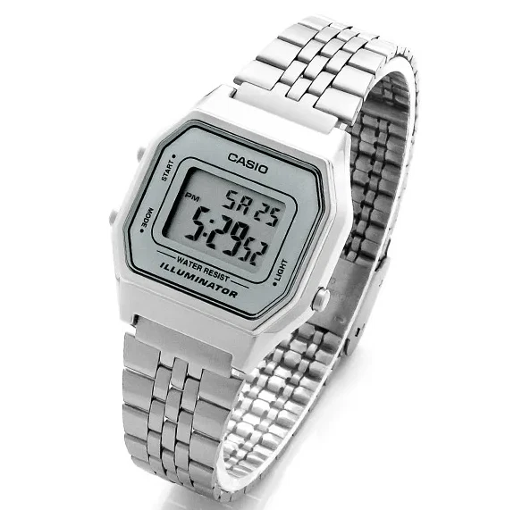 Đồng hồ Casio Nữ LA680WA-7DF Điện Tử Retro Mặt Chữ Nhật Nhỏ Xinh - Chính Hãng tại Chợ Thủ Đức