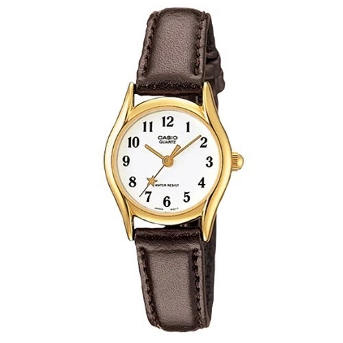 Đồng hồ Casio Nữ Vỏ Vàng Kim Dây Da Mỏng 7mm – LTP-1094Q-7B4RDF Chính Hãng