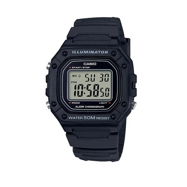 Đồng hồ Casio Nam W-218H-1AVDF Điện Tử Dây Nhựa Siêu Nhẹ Mỏng Gọn - Chính Hãng phân phối bởi Chí Thủ Đức