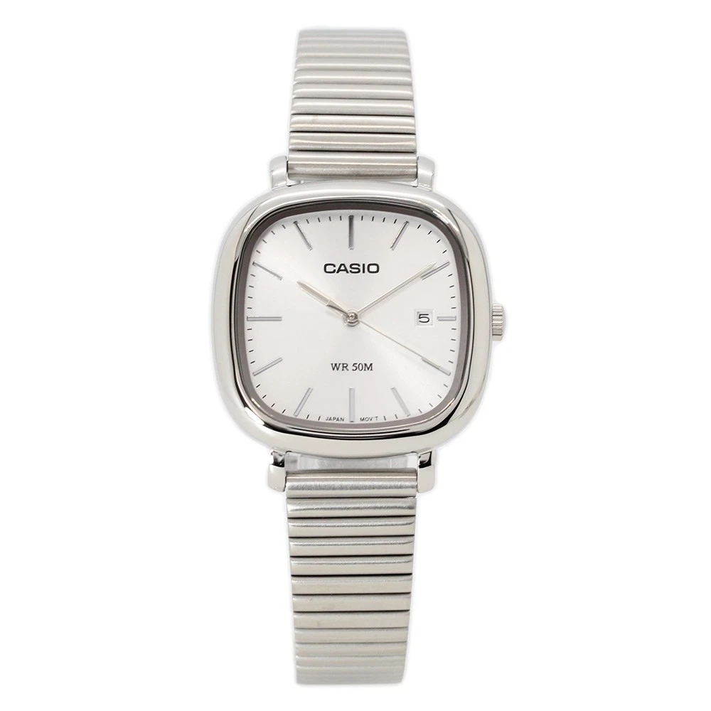 Đồng hồ Casio Nữ Mặt Trắng Dây Kim Loại, Chống Nước 50m – LTP-B166D-7AVDF Chính Hãng