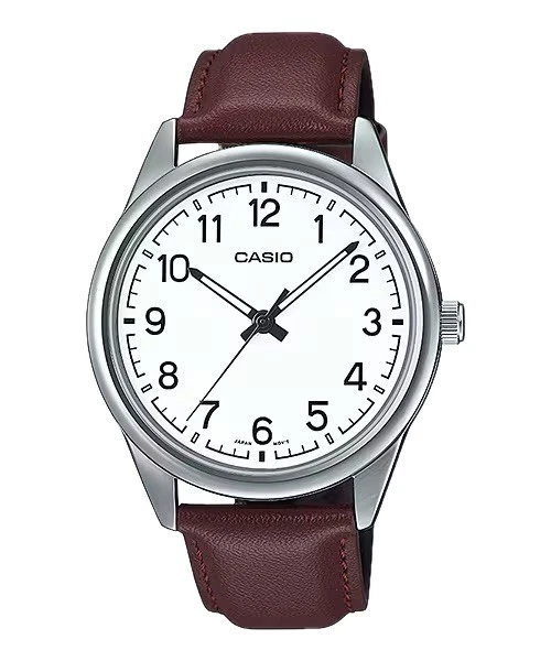 Đồng hồ Casio Nam Mặt Nhỏ Dây Da Mỏng 7.5mm – MTP-V005L-1BUDF Chính Hãng