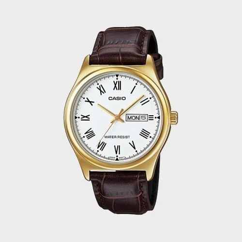 Đồng hồ Casio Nam MTP-V006GL-7BUDF Dây Da Viền Vàng Mỏng Nhẹ - Chính Hãng, Bảo Hành tại Thủ Đức