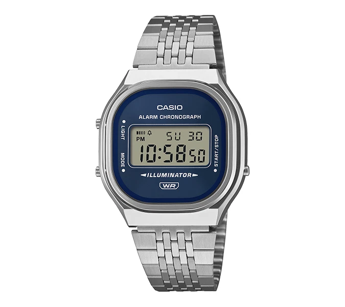Đồng hồ Casio Vintage Vuông Phủ Chrome, Pin 7 Năm – A140WE-2ADF Chính Hãng
